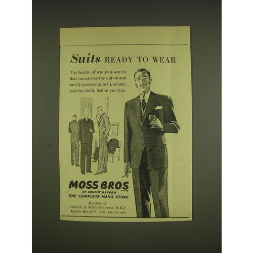 1955 Moss Bros Ad - Suits ready to wear