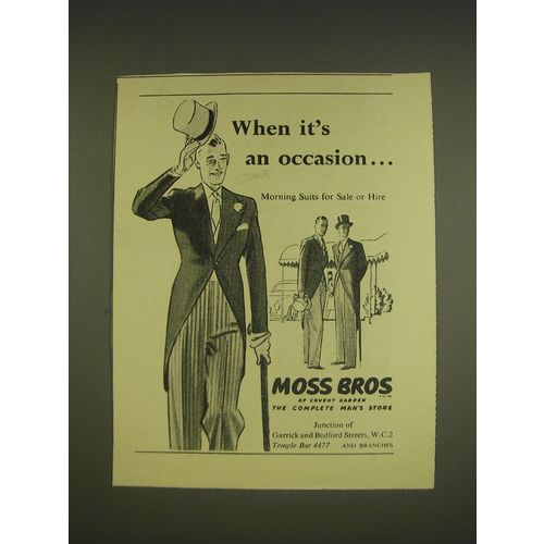 1955 Moss Bros Ad - When it's an occasion