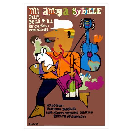 Spanish Movie Poster 4 film"My friend SYBILLE" German art by Wolfgang Luderer