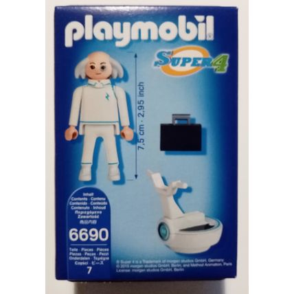 Dr X Playmobil With Briefcase & Accessories 6690 Super 4's