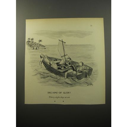 1950 Cartoon by William Steig - Thirty-eight days at sea