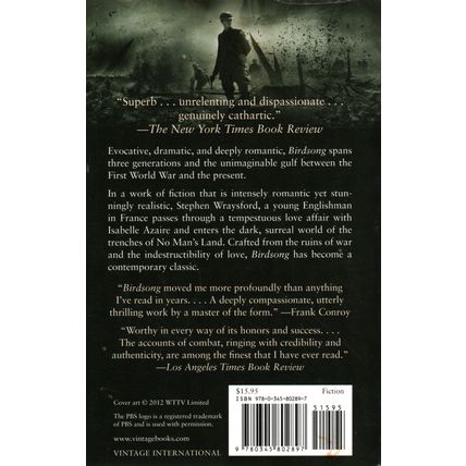 Birdsong by Sebastian Faulks ( Vintage Books | 28th. Printing | 2012 )
