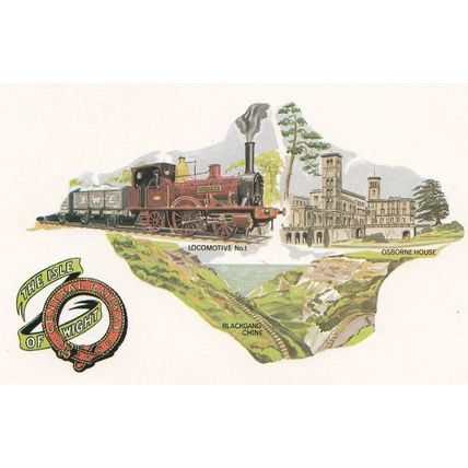 The Isle Of Wigan Central Railway Train To Blackgang Chine Postcard