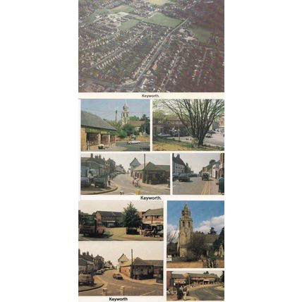 Nottingham Keyworth 3x 1980s Village incl Birds Eye Aerial Postcard s