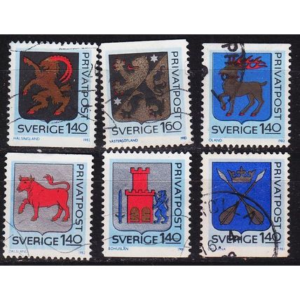 SCHWEDEN SVERIGE [Lot] 09 ( O/used ) [01] Wappen div. Zähng.
