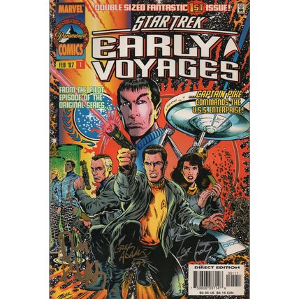 SIGNED - TRIPLE SIGNED: STAR TREK: EARLY VOYAGES NO. 1