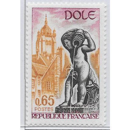 FRANCE 1971 MINT UNMOUNTED MNH DOLE FOUNTAIN BOY VASE ON SHOULDER CATHEDRAL