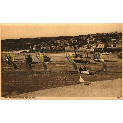 View From Smeaton's Pier, St Ives, Cornwall, 38916 Harvey Barton Postcard