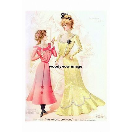 rp10640 - Ladies & Girls Fashion from 1901 - ideal to frame - print 6x4