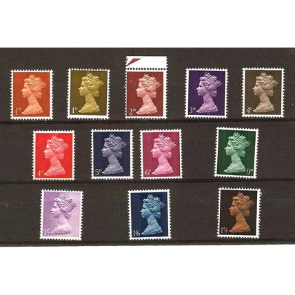 GB 1967 Definitives mint set 0.5d to 1s9d SG723 to 744