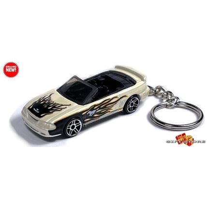 RARE CUSTOM KEYCHAIN WHITE 94~97/98 FORD MUSTANG™ CONVERTIBLE GREAT GIFT