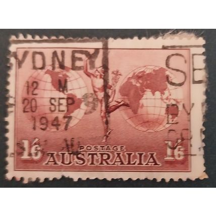 Australia 1934 1s6d Globes and Hermes SG153a