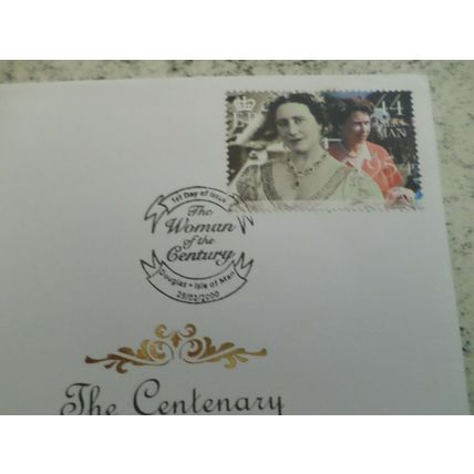 2000 Isle of Man Centenary of the Queen Mother 1 One Crown Coin Cover