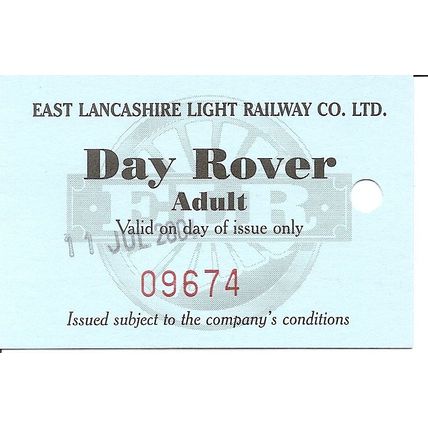 East Lancashire Railway Day Rover Ticket - Adult