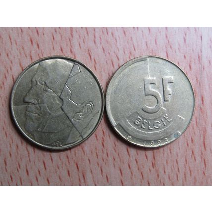 Belgium 1993 5 Frank Belgie (Dutch - Flemish Text) Coin