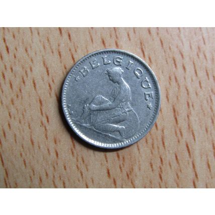 Belgium 1927 50 Centime Belgique (French Text) Coin