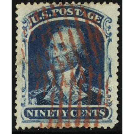 39, Used 90¢ VF Centering - With WT Crowe Certificate $10,000 - Stuart Katz