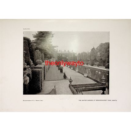 DUTCH GARDEN, BROCKENHURST PARK, HANTS, (More, Reverse), Book Illustration, 1907