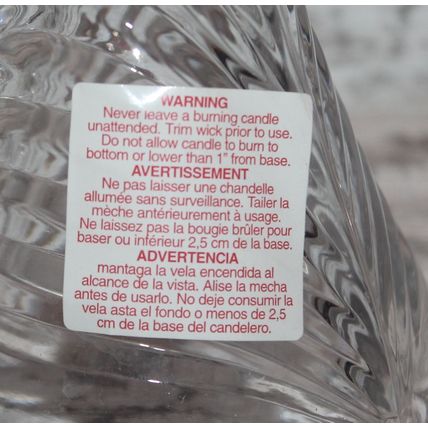 VTG CANDLE STICK HOLDER ANNA HUTTE BLEIKRISTALL RUBY LEADED CRYSTAL GERMANY