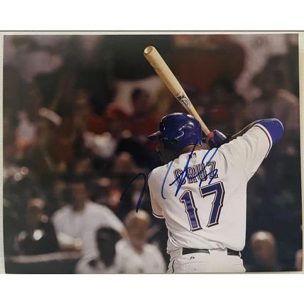 Nelson Cruz Signed Autographed Glossy 8x10 Photo Texas Rangers