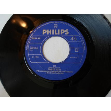 7" 1966 FRANKI VALLI, THE PROUD ONE, PHILIPS 6051011. IVY . NEAR MINT