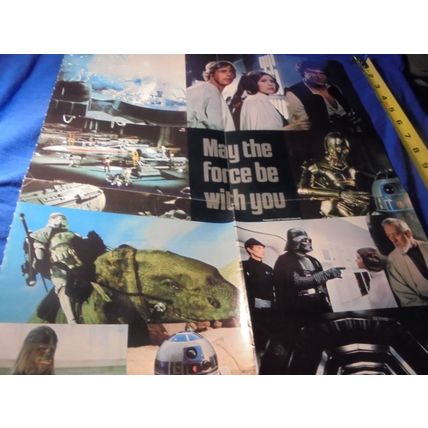 1977 STAR WARS "May The Force Be With You" Dynamite Magazine POSTER!! $30.00 Shi