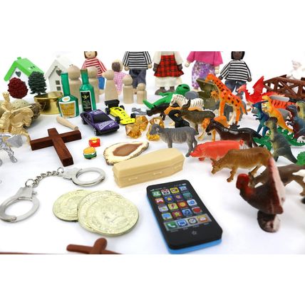 Sandtray Play Therapy Basic Starter Kit - 100+ Pieces