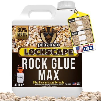 Petra Max Rock Glue for Landscaping, 32 Ounce - Ground Coverage & Pet Safe Mulch