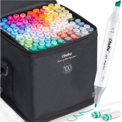 Ohuhu Alcohol Markers Double Tipped Art Marker Set for Artists Adults Coloring S