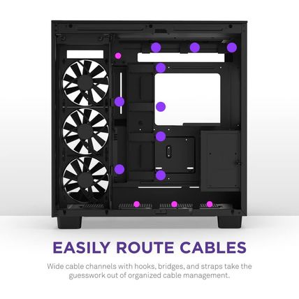 NZXT H9 Flow Dual-Chamber ATX Mid-Tower PC Gaming Case – High-Airflow Perforated