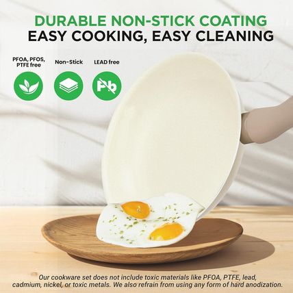 Nutrichef 54-Piece Marble Non-Stick Cookware and Bakeware Set, Professional Home