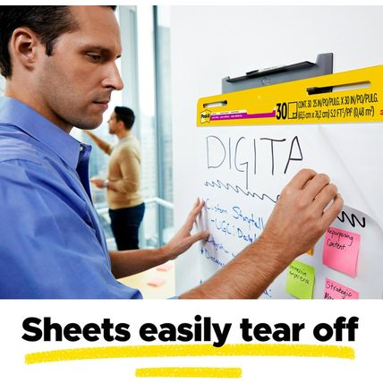 Post-It Super Sticky Easel Pad, 25 X 30 Inches, 30 Sheets/Pad, 6 Pads, Large Whi