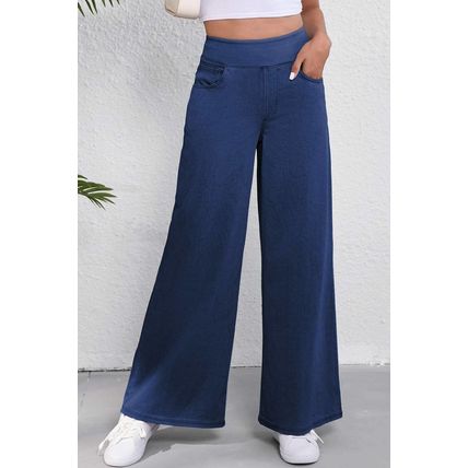 Sail Blue Medium Wash Straight Leg Loose Casual Jeans