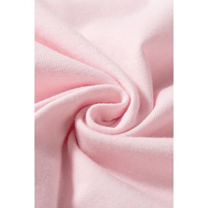 Light Pink Scoop Neck Bubble Sleeve Tee