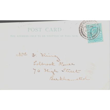 Askbridge House From Park Berkhamsted Hertfordshire undivided back Postcard (QHE