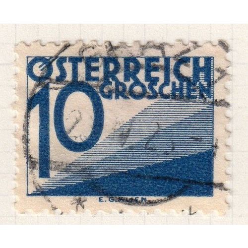 1925 AUSTRIA Sg D596 10g BLUE POSTAGE DUE FINE USED (GAP1)