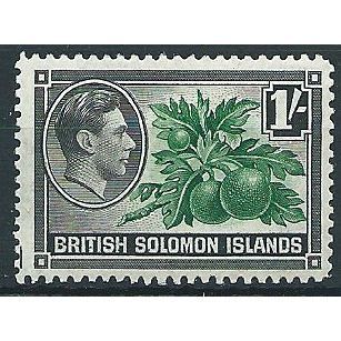 Solomon Islands 1939 SG68 1/- Green & Black Mounted Mint .... .