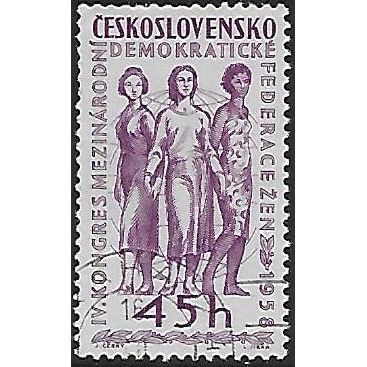 Mi 1079: 45 h. violet 4th Congress of the World Women's Federation.