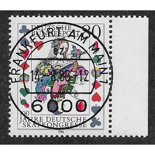 GER 1985 80pf 'FIRST GERMAN SKAT CONGRESS' FINE USED (EBID54-490)