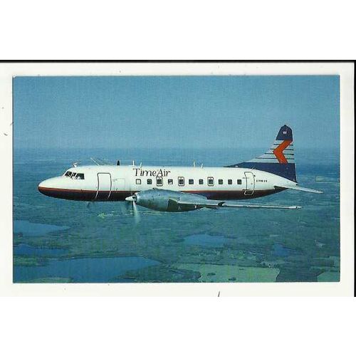Aviation TIME AIR CONVAIR CV-640 Postcard by Mary Jayne (MJ914)