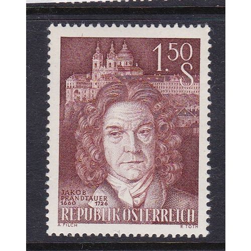 AUSTRIA 1960 300TH BIRTH ANNIIVERSARY OF JACOB PRANDTAUER MNH