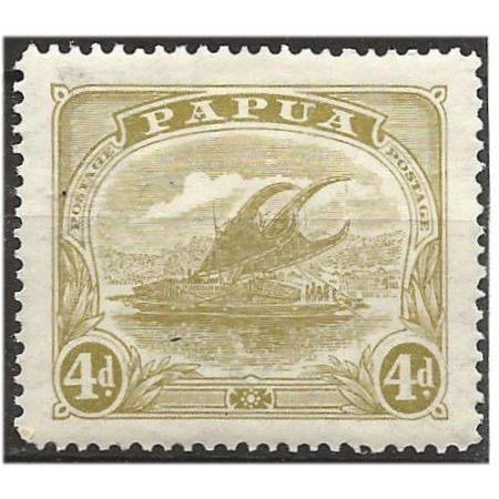 Papua 1911 SG88 4d Pale Olive-Green Mounted Mint . ..