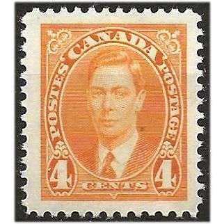 Canada 1937 SG360 4c Yellow Mounted Mint . .. .