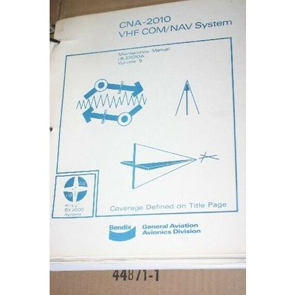 Bendix King CNA-2010 VHF COM/NAV system IB22010A vol 5 maintenance Manual Allied