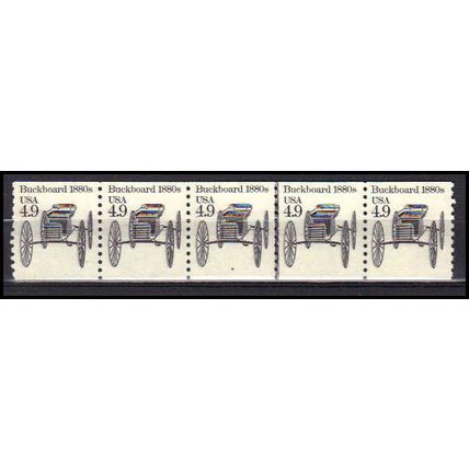2124 4.9c Buckboard Very Fine MNH Dry Gum PNC 4/5 X0254