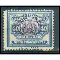 Used Revenue 40c N.Y. Stock Transfer Fine Just Clears WA2821