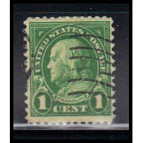 Used 632 1c Benjamin Franklin Barely Clears KA7177