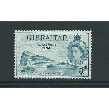 gibraltar stamps sg159 sg 159 royalty royal visit hm