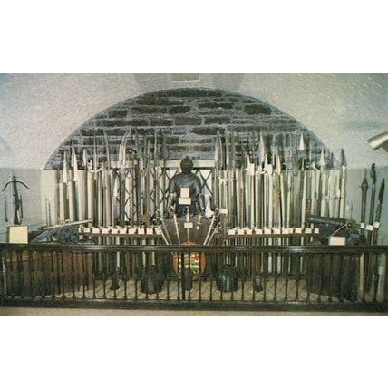 Nova Scotia Army Museum Medieval Weapons Room Canada Postcard