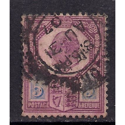 GB 1902 - 13 KEV11 5d Purple & Blue Variety Wmk 49. ( F281 )